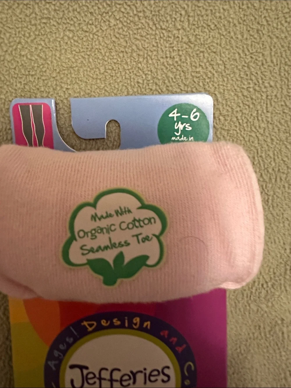 Jefferies Socks Crew Sock Set in White and Light Pink